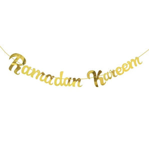 bannière "Ramadan Kareem" de couleur or