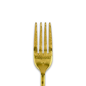 Fourchettes dorée 21cm avec motifs délicats - Fochta