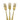Lot de trois fourchettes dorées 21cm avec motifs délicats - Fochta