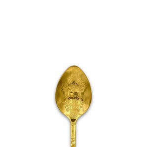 Petite cuillère dorée 15cm pour desserts élégants - Fochta