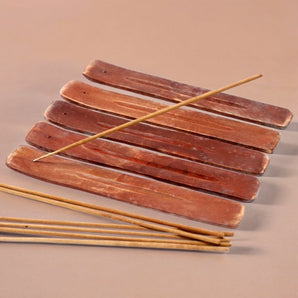 Porte-encens artisanal en bois de manguier 