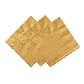 serviettes jetable dorées